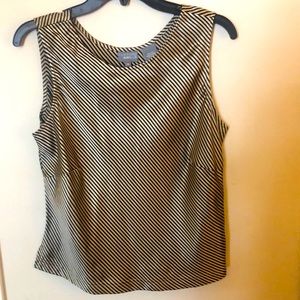 Sleeveless 100% silk blouse
